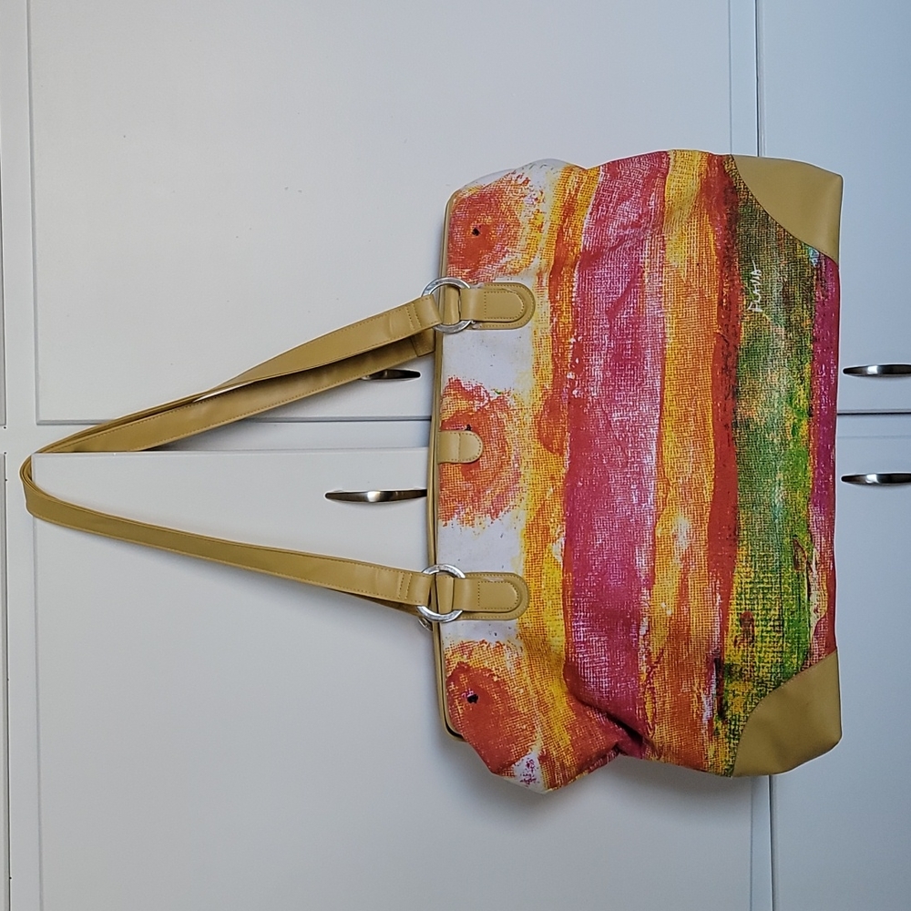 Abstract painted travel/beach bag